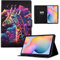 Auslbin Galaxy Tab S6 Lite Coque 2020/2022/2024, Cuir PU de Qualité Supérieure avec Fonction Veille/Réveil Automatique, Etui de Peinture Coloré, Girafe