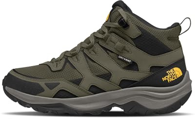 The North Face Men's Hedgehog 3 Mid Waterproof Hiking Boot - Leather & Ripstop, New Taupe Green/TNF Black, 10.5