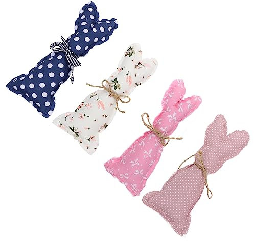 AOKWAWALIY 4 Stück Stoff Kaninchen Ornamente Osterhasen-plüsch Plüschtiere Osterhase Plüschtier Gefüllter Hasenplüsch Stofftier Osterhase Ausgestopftes Tier Füllung Baumwolle Spielzeug