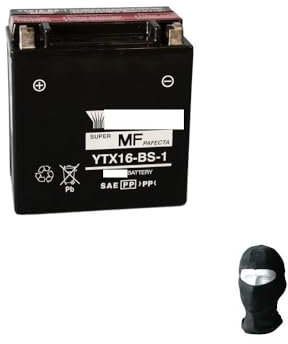 KOMPATIBEL MIT KAWASAKI ZR Zephyr (ZRT10B) 1100 1996 A 1998 gebrauchsfertige Batterie YTX16-BS-1 versiegelt 12 V/14 Ah spezifische Batterien für Motorrad und Motorroller