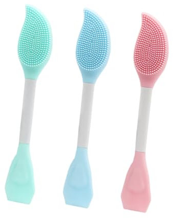 MERRYHAPY 3stücke Gesichtsmaskenpinsel Silikon Doppelkopf Applikatorbürste Schlammmaskenpinsel Hautpflegepinsel Multifunktional Beauty Werkzeug