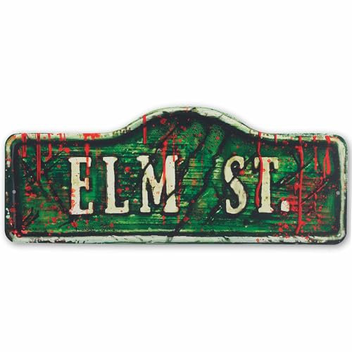 Open Road Brands Metallschild Nightmare On Elm Street – Vintage Elm Street Dekoration für Filmzimmer oder Halloween-Dekoration