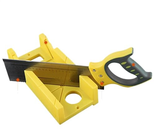 Gehrungskasten Und Sägen-Set, Multifunktionale Rücksäge, Gehrungssägenschrank, 45° -Winkelschneidwerkzeug, Manuelle Gehrungssäge, Gehrungssägen-Set, Gipslinie, Sockelleisten-Schneidewerkzeu