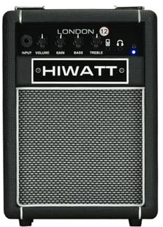 HIWATT - London 12 Amplificatore Combo per Chitarra 12W, 1 Canale, Bluetooth, Uscita Cuffie 3.5 mm, AUX In, Controlli Volume, Gain, Alti e Bassi, Alimentatore Incluso, Colore Black