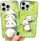 Yimctoie 2 Stück Handyhülle für Apple iPhone 7/iPhone 8/SE 2020/2022 4,7 Hülle, Lustiges Pandas Niedliche Muster Mädchen Süß Case Schwarz Silikon Schutzhülle für iPhone SE 2020/2022