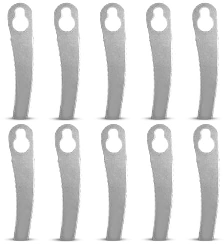 dellyy Lama Tagliaerba, Lame Pulizia Decespugliatore, Lame per Tagliabordi in Metallo, Lame di Ricambio per Tagliaerba, 10 Pezzi Lama Ricambio Metallo, Accessori Decespugliatori Metallo (B)