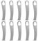 dellyy Lame de Tondeuse à Gazon, 10 Pièces Débroussailleuse Métal Accessoires, Lame Métal Coupe Bordure, Lame de Rechange Debroussailleuse, Lames Tondeuse de Rechange en Métal (B)