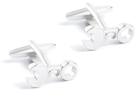 Womens Cufflinks, Silver Cufflinks Men Shirt Spanner for Business Professional Fashion