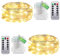 taiyongkang Pack de 2 luces de alambre para interior, batería con temporizador y mando a distancia, 6 m, 50 ledes, luz blanca cálida, pequeña cadena de luces para dormitorio, Navidad, boda, también