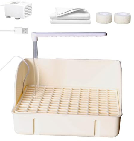 Genérico Vogeldusche | Automatisches Vogelbad für Haustiere mit Pumpe | geräumige Badewanne für Papageien, Zubehör für Tierkäfig für Wellensittiche, Kakadus, Aras und