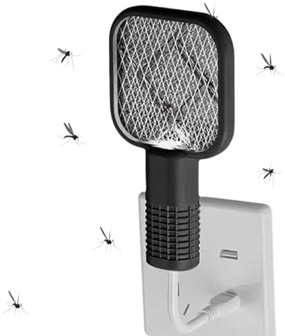 Renchey Elektrische Fliegenklatsche | Elektrischer Fliegenvernichter | Sicherheitsgitterlampe Für Innenräume Und Außenbereich