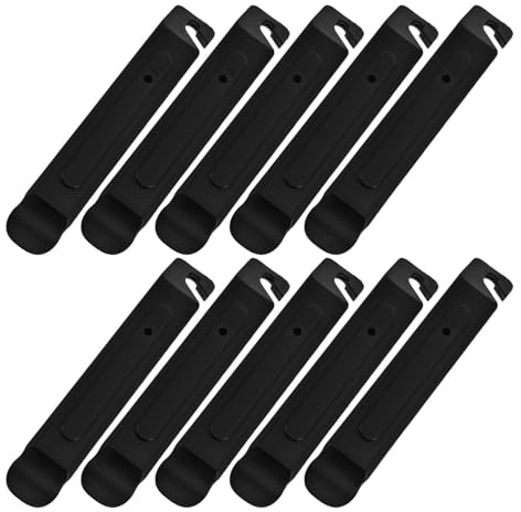 VICASKY 15Pcs Black Plastic Bike Tire Levers Set – Bicycle Tire Changing Tools for Road Bike and Scooter Repair – Lightweight Sturdy Tyre Removal Tools for Cycling Maintenance