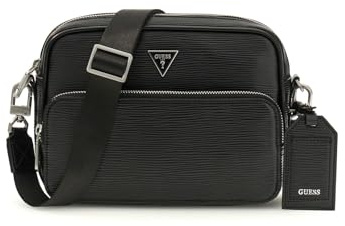 GUESS Umhängetasche Milano Crossbody Double Zip Bag Black schwarz