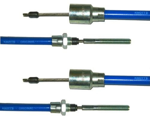 FKAnhängerteile 2 x Knott Bremsseil 37086.15 HL: 1330 mm - GL: 1540 mm - Nirosta