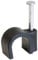 RosenetSys 6 mm Clips de cable redondos negros para uso al aire libre, 100 unidades