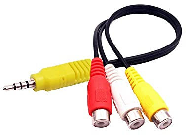 AILTECK Video AV Component Adapter Cable Replacement for TCL TV, 3 RCA to 3.5mm AV Input Adapter
