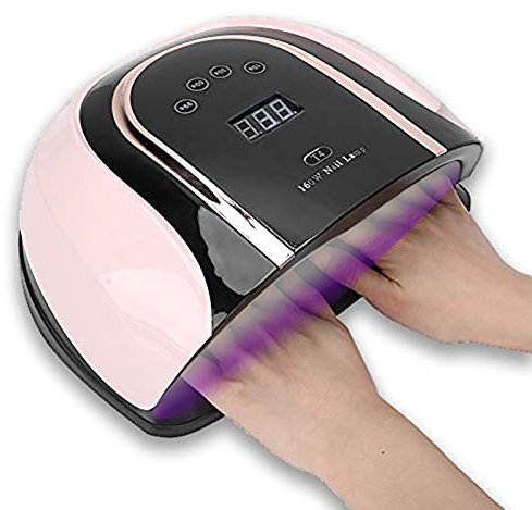 YUYTE Lampara de Uñas, Secador de Uñas Lámpara LED UV, 160w 54 Cuentas de Lámpara Máquina Secado Uñas Manicura Luz Curado Gel Uñas Secado Rápido Luz para Manicura Pedicure Hogar y el Salón