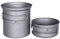 iBasingo Camping Pot & Pan Set de utensilios de cocina de titanio con mango plegable al aire libre ligero utensilios de cocina senderismo portátil tazón taza de cocina viaje picnic kit de desastre