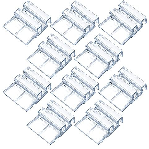 Nothers GZcaiyun 20 STK Acryl Aquarium Glasabdeckung, Glasabdeckungs-Clips für Aquarien 6 mm Transparent, für Randlose Aquarium Fish Tank Behälter