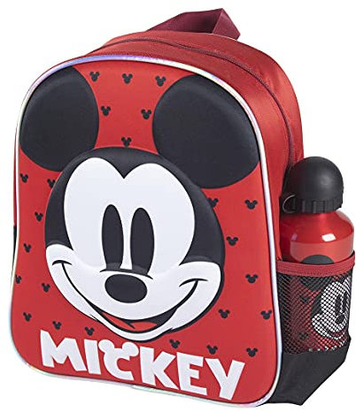 CERDÁ LIFE'S LITTLE MOMENTS Botella de Agua Infantil de Mickey Mouse-Licencia Oficial Disney | Cantimplora Aluminio al Backend para Niños, Rosa, Mochila Recomendada 3-6 años, en Edad de Preescolar