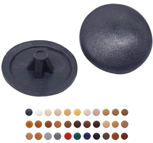 50 Stück Pozi Schraubdeckel 12mm Durchmesser Pozidriv Kopf Clip On Kunststoffabdeckungen Möbel Dekorative Kappe (50, Anthrazit S0)