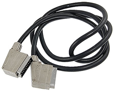 Ruilogod 1.9m Black 20 Pin Scart Male to Male Connector Cable (id: 002 7e9 d82 4bc e1e