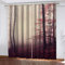 JZZFBW Vorhang Blickdicht Waldnebellandschaft 280 (B) X 250 (H) cm Vorhänge Wohnzimmer 2 Stücke 3D Verdunkelungsvorhänge Thermovorhang Kälteschutz Schlafzimmer Gardinen/Uv-Schutz/Schalldämmung