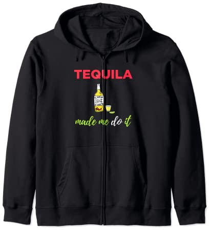 Lustiger Tequila-Liebhaber, Flasche mit Wurm, Schnapsglas Kapuzenjacke