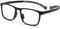 DOOViC Blue Light Blocking Reading Glasses 2.0 Neck Hanging Black Square Frame Computer Readers for Men/Women