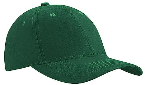 Gorra de béisbol para hombre, gorra de béisbol 100% algodón, gorra de visera 6P, Verde botella - hebilla, Talla única