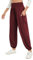 Famulily Frauen Baumwolle Sweatpants Loose Fit Solid Yoga Pilates Hosen Smocked Taille Harem Hosen Wein L
