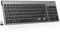 cimetech Teclado inalámbrico, 2.4G QWERTY español Layout, USB Teclado de Ordenador con Teclado numérico y Teclas ergonómicas para Desktop/PC/Laptop/Surface/Smart TV/Notebook y Windows (Gris)