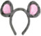 EHOTER Haarreifen mit Maus Ohren Tier Verkleidung Kostüm Set Plüsch Maus Ohren Stirnband Cartoon Bärenohren Niedlich Party Kopfbedeckung Mode Haarbänder Kinder Erwachsene Geschenk (Grau)