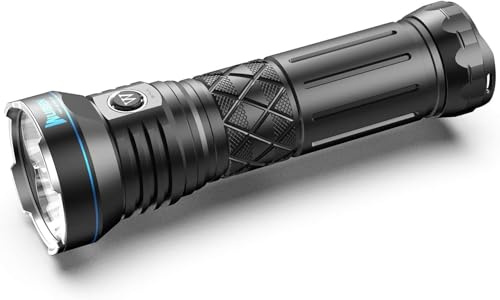 WUBEN A9 12000 High Lumens Torch 1378ft Beam Distance 552 Hours Long Runtime Type-C Rechargeable 10200mAh Battery Included Multiple Modes IP68 Waterproof Rechargeable Torch for Rescue Adventure Repair
