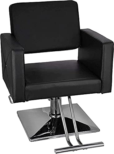VisEnt Hydraulischer Stuhl für Geschäft oder Zuhause, Haarstyling-Friseurstuhl. Allzweck-hydraulischer Friseurstuhl, PU-Leder-Friseurstuhl (420 lbs), praktisch