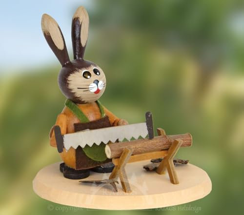 Ratags Osterhase Waldarbeiter, Schrotsäge