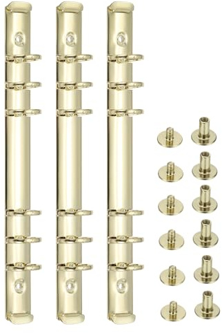 PATIKIL A5 6-Loch Ringbuchmechanismen 3er-Set Ringbuchrücken Ersatz | Für Ringbuchplaner