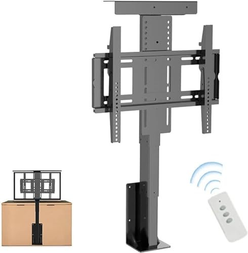 ZDEZHI Hidden TV Bracket,Electric TV Lift Mechanism with Remote, Adjustable Motorized TV Mount TV Wall Bracket Mount