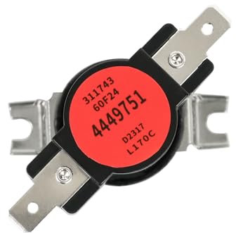 WP4449751 Range Oven Limit Thermostat Compatible with Whirlpool KitchenAid Maytag Multiple Models 4449751, 1550872, AH2375382, EA2375382, AP6009390, PS2375382,