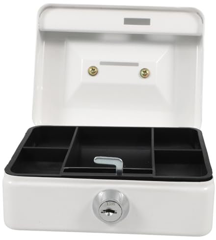 Scatola per Denaro con Serratura Combinazione Organizer Portatile per Soldi con Vassoio Rimovibile Contenitore Sicurezza per Design Elegante e Resistente