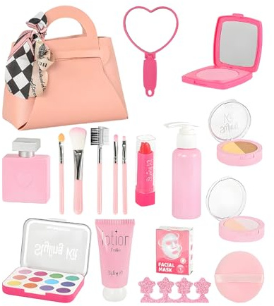 Zelt-Make-up-Set | Enthält Lidschatten-Palette, Lipgloss, Lippenstift, Maniküre-Set, Make-up-Pinsel und Kompaktspiegel | für Garne