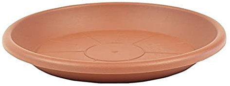 greemotion Blumentopfuntersetzer Terrakotta - Untersetzer Blumen mit 14 cm Durchmesser Höhe 2,1 cm - Pflanzkübel Untersetzer aus Kunststoff - Pflanzenuntersetzer rund - Pflanzen Untertopf