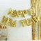 Unbekannt XXL Folien-Ballons Girlande Happy New Year in Gold - Silvester Ballon-Kette Folien-Ballons Luft-Ballons Ballon-Girlande Party-Dekoration