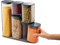 Joseph Joseph 5 piece Podium Airtight Kitchen Food Storage Jar Container Set with Stand, Grey