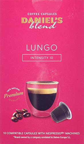Daniels Blend Set de 10 Capsules de Café Compatibles Nespresso Lungo - Lot de 5 (55g X 5)