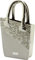 Dreamlight Moderne Skulptur Handtasche oder Dekovase Handtasche aus Keramik Silber Höhe 35 cm