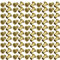 sourcing map 100 Stücke Hohle Ösen Nieten Beschlag Messing Überzogen Metall M5 x 8mm Golden de