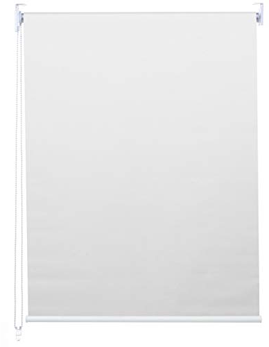 Rollo HWC-D52, Fensterrollo Seitenzugrollo Jalousie, 50x160cm Sonnenschutz Verdunkelung Blickdicht - weiß