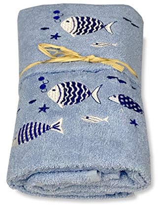 Tex family Set Handtücher für Fische, Blau