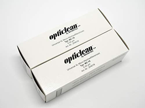 2 Stk. Microtec® opticlean Filtereinsatz MC-18 | 5-20 µm | der innovative und effiziente Heizölfilter | hervorragende Filtereigenschaften | Vorbeugung von Störungen und Reparaturen | mit Dichtring